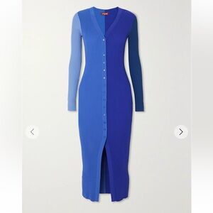 Staud Shoko Color Blocked Sweater Dress, Size Small